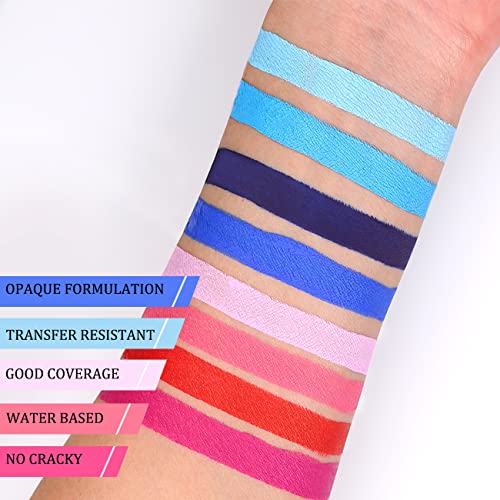 Bowitzki Water Activated Eyeliner Palette Graphic Eye Liner Smudge proof Hydra Liner-4 Colors (Blue)