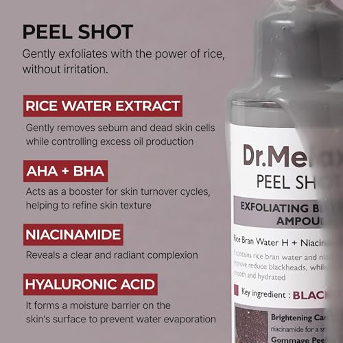 Dr.Melaxin Peel Shot Black Rice Exfoliating Ampoule - AHA BHA Serum