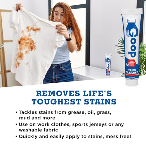 GOOP Natural Waterless Hand Cleaner & Stain Remover 5oz Tube Pack of 2