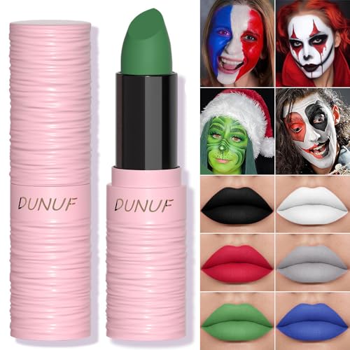 6-Color Matte Lipstick Stick & Face Paint Set