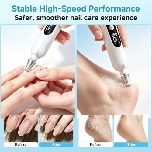 Cordless Electric Nail File for Manicure & Pedicure Care