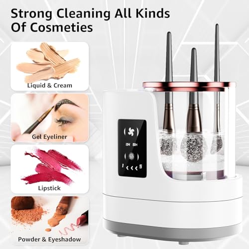 3-in-1 Electric Makeup Brush Cleaner Machine | Auto Deep Clean