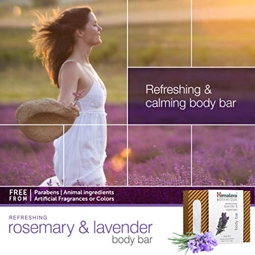 Himalaya Botanique Refreshing Lavender & Rosemary Body Bar for Calming Comfort & Ultra Moisturized Skin, 4.41 oz, 4 Pack