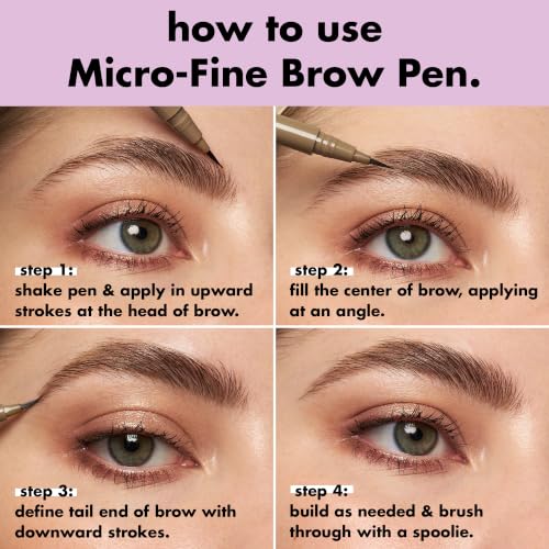 e.l.f. Holy Strokes Micro-Fine Waterproof Eyebrow Pen - Natural, Vegan & Cruelty-Free Auburn