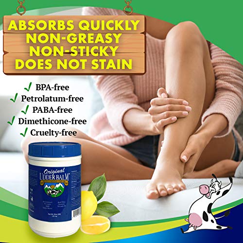 Original Udder Balm 16 oz Pump Jar and 64 oz Refill Tub Bundle - Hypoallergenic Formula, Dye-Free and Fragrance-Free, Body Moisturizing for Very Dry Skin