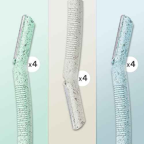 ennva Eyebrow Razor for Women | Dermaplane Facial Razor for Face | Hair Trimmer Face Razor for Body Use | Multipurpose Facial Hair Removal Disposable Blades Eyebrow Shaper Tool - 12pcs