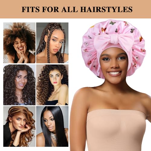Satin Bonnets for Sleeping & Braids with Scrunchies