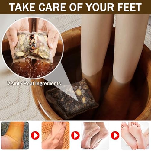 Ouliget Herbal Pedicure Foot Soak Bags - Ginger & Mugwort Bath (15 Pack)