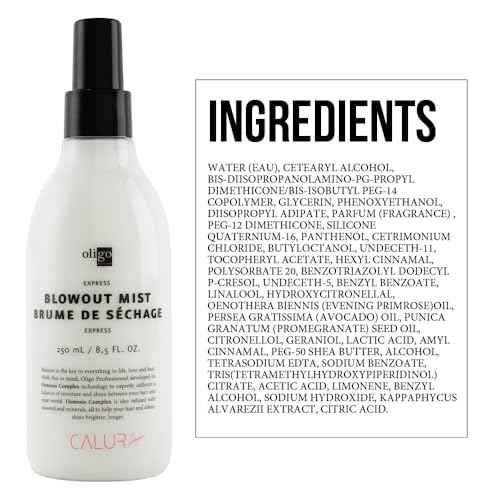 Calura Express Blowout Mist by Oligo Professional | Heat Protectant for Hair with Osmosis Complex Technology | Mineral Infused Heat Protectant Spray for Hair | Sulfate Free Hair Heat Protectant, 8.5oz