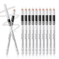 12-Piece White Eyeliner Pencil Set - Waterproof & Long-Lasting