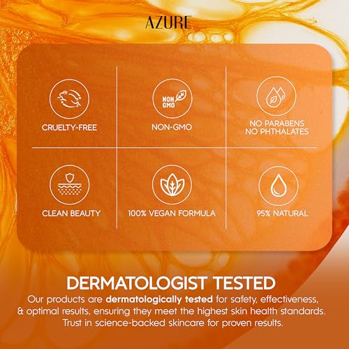 Azure Vitamin C Serum for Face with Hyaluronic Acid ? Hydrating & Revitalizing Formula For Dry, Dull, Aging Skin ? Dermatologist Tested, Anti-Aging, Korean Skin Care ? Vegan Clean Beauty ? 1.69 Fl Oz