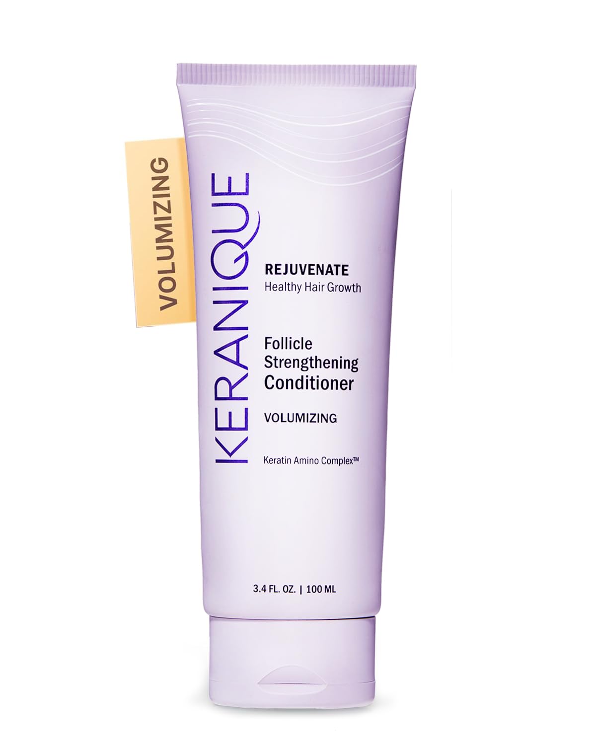 Keranique Volumizing Conditioner - Moisturizing Hair Conditioner for Fine, Thinning Hair and Fuller Hair Growth - Keratin Enriched, Sulfate-Free, Color-Safe, Anti-Aging Volume Conditioner for Women