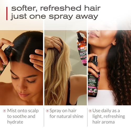 Organic Rose Water Spray for Face - Hydrating, Alcohol-Free, 4 fl oz