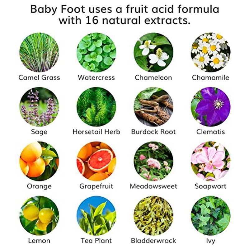 Baby Foot Exfoliating Foot Peel Mask for Men - 2.7 Fl Oz