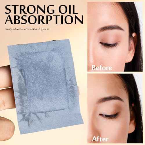 HNYYZL Blotting papers for Face,300pcs Oil blotting sheets,1 Portable box with Mirror & Makeup Puff,Makeup Friendly Oily Skin Shine Blotter,oil face wipes for Home Office School Travel