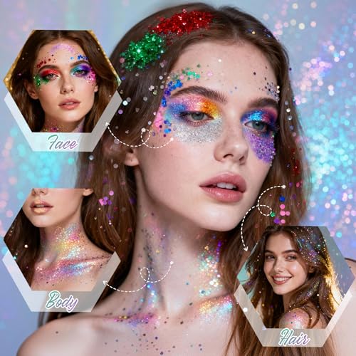 Violet Gel Glitter Stick for Face & Body