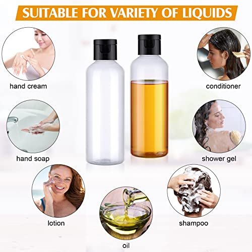 Nuenen 50 Pcs 3.4 oz TSA Approved Travel Bottles with Flip Cap