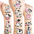 96 PCS Highland Cow Temporary Tattoos for Kids