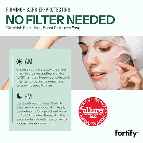 Retinol & Collagen Face Mask ? 3-in-1: Detox, Treat, Boost ? Hydrating, Firming, Anti-Aging ? Dermatologist Tested Korean Skin Care ? Clean Beauty Vegan Sheet Mask ? 5 Sheets