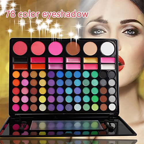 78-Color Eyeshadow Palette with Lipgloss & Concealer Set