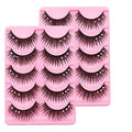 10 Pair Diamond False Eyelashes with Rhinestones, 3D Fluffy