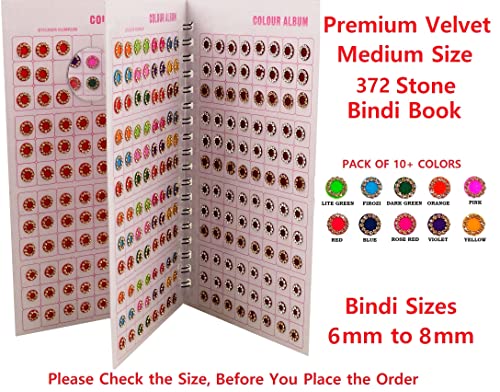 VAMA Stone Bindi Booklet for Women - 376 Kumkum Bindis
