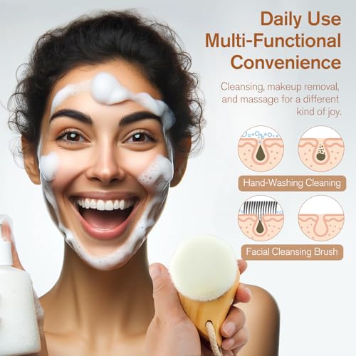 Soft Bristle Facial Cleansing Brush - Deep Pore Clean