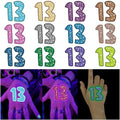 24 Glow in Dark Temporary Tattoos - 13 Birthday Party Favors