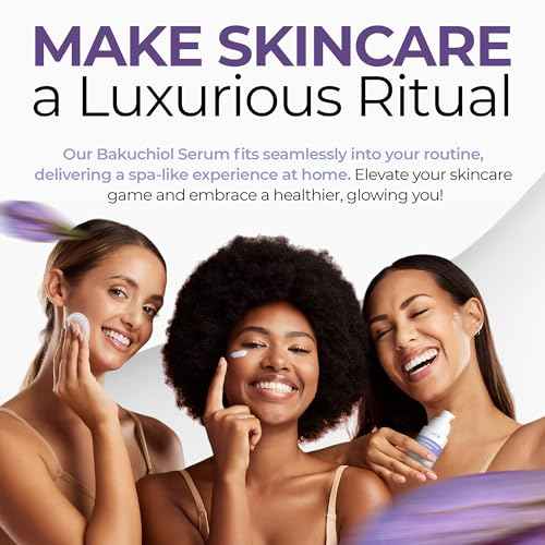 Bakuchiol Face Serum - Natural Retinol Alternative Extract - Renewal Facial Moisturizer - Vitamin C Pure Vegan Treatment - Para Las Arrugas