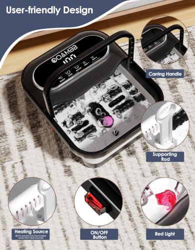 Collapsible Foot Spa with Heat, Bubbles & Massage Rollers