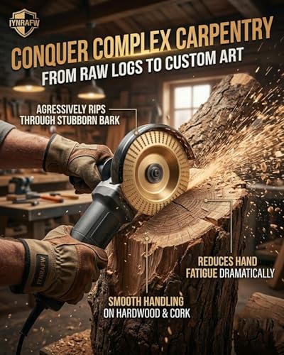 Wood Carving Disc Set for 4" & 4.5" Angle Grinders - Tungsten Carbide