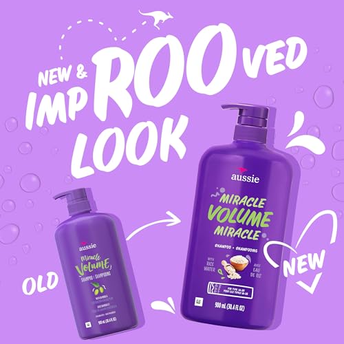 Aussie Miracle Volume Shampoo, Paraben-Free, Volumizing, 30.4 oz, 4-pack