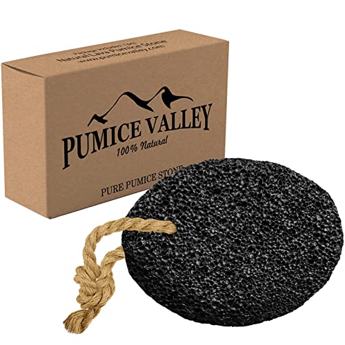 Pumice Stone - Natural Earth Lava Black - Callus/Corn Remover for Feet Heels and Palm - Pedicure Exfoliation Tool - Dry Dead Skin Scrubber - Health Foot Care