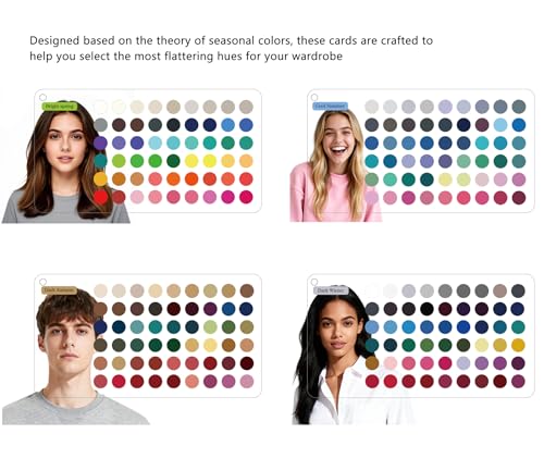 Zynoro Seasonal Color Reference Cards Set - 54 Colors for Fashion & Wardrobe Matching
