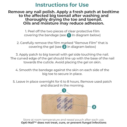 Opti-Nail Fungal Nail Renewal Patches - Overnight Treatment (42 Count, 2 Pack)