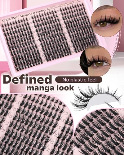 Goddvenus Manga Lash Clusters 10-16mm 300 Pcs Wispy