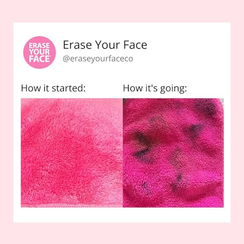 Erase Your Face Reusable Makeup Removing Wipes Cloths With Travel Case, 7 Count(Pack of 1)