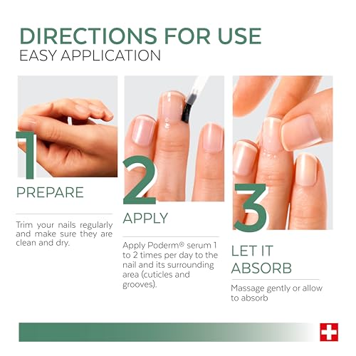 PODERM Natural Nail Repair Oil Serum - Strengthener for Damaged Nails