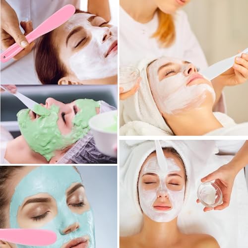 AKOAK 10 Pcs Disposable Makeup Mixing Spoon Scraper Spatula Beauty Spoon Multifunctional Mixing Bar DIY Lotions Applicator