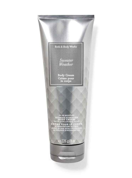 Bath and Body Works Sweater Weather Ultra Shea Body Cream 8 Oz. 2 Pack (Sweater Weather)