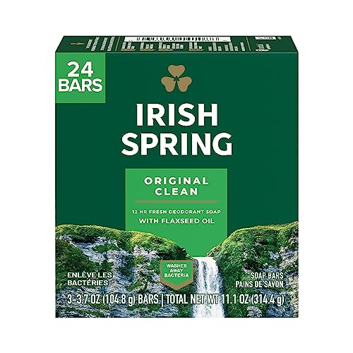 Irish Spring Bar Soap for Men, Original Clean, Smell Fresh and Clean for 12 Hours & Speed Stick Men's Deodorant, Regular, 3 Ounce