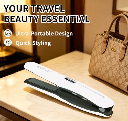 Cordless 2-in-1 Hair Straightener & Curler with LCD Display