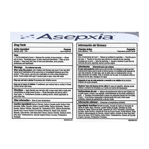 Asepxia Cleansing Bar Baking Soda, Multipack: Deep Skin Cleansing, Acne Fighting with 2% Salicylic Acid, Removes Oil and Dirt, Prevents Imperfections, Suitable for All Skin Types - 4 Oz, 5 Count