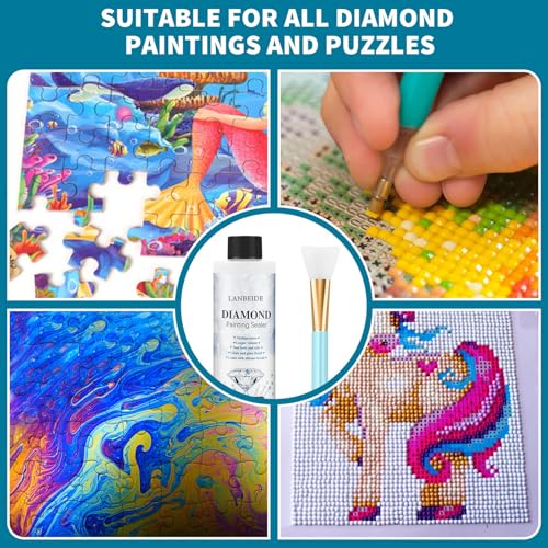 LANBEIDE 200ML Diamond Painting Sealer with Silicone Brush