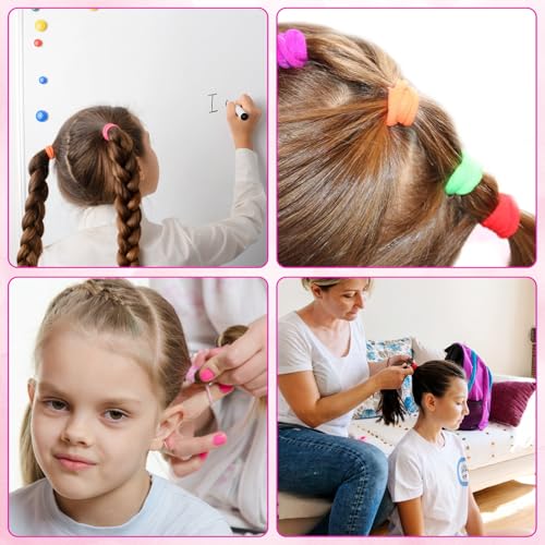 360Pcs Baby Hair Ties Multicolor No Damage Elastic Bands - Small No Pull Hair Accessories - 20 Colors