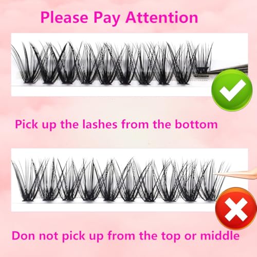 DIY Lash Extension Kit 280pcs 0.07D Clusters 9-16mm
