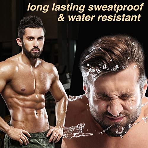 Beard Pencil Filler for man Water Proof Beard pen and beard brush Long Lasting Coverage Natural Finish, Male Mustache Repair Shape, Effective Enhance Facial Hair £¨BLACK£©