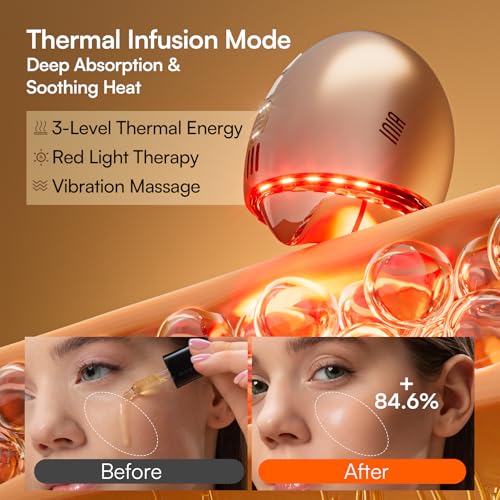 INIA 7-in-1 Red Light Therapy Facial Device with Gua Sha & Cryo Mode