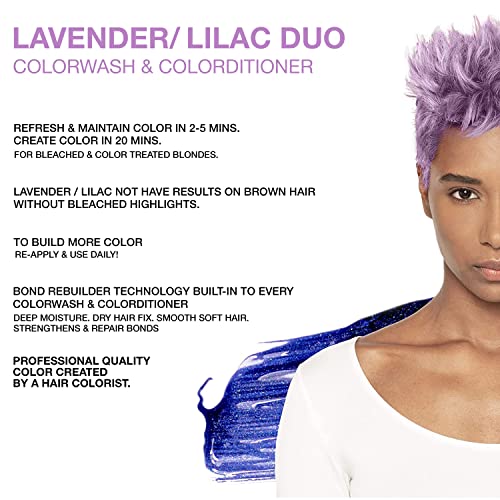 Celeb Luxury Intense Color Depositing Colorwash Shampoo + BondFix Rebuilder, Vegan Hair Dye, Sustainably Sourced Plant Based, Semi Permanent Hair Color, Viral and Gem Lites Duos