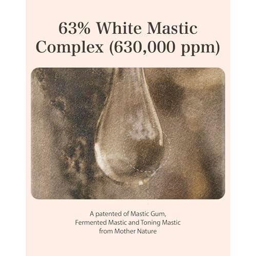 Mastina Mastic Ampoule - Facial Serum for Glass&Radiant Skin. White Mastic Complex 63% + Tranexamic Acid 2% + Niacinamide 5% Acid, Korean Skin Care (Dropper, 0.5fl oz)